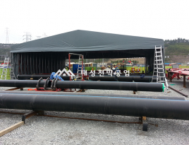 자바라식 천막시공